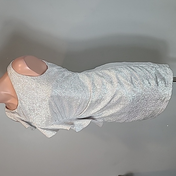 Hailey Logan by Adrianna papell mini metallic‎ dress Winter Wedding New Year - Picture 3 of 9